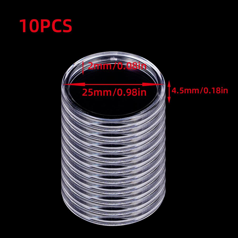 10/50/100Pcs 19-33mm Transparent Coin Cases Holder Coin Collecting Box Case Coins Storage Capsules Protection Boxes Container