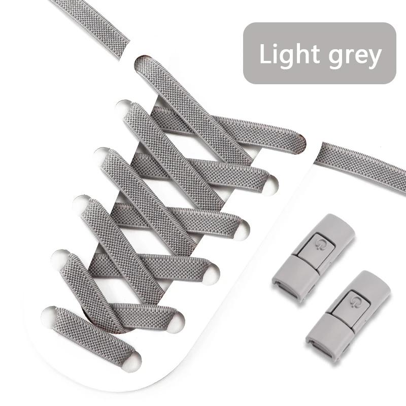 Press Lock Shoelaces Without Ties Elastic Laces Sneaker 8MM Widened Flat No Tie Shoe Laces Kids Adults Shoelace Lazy Shoe Laces
