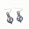 Hot Sale Moonstone Retro Earrings - European & American Punk Style Colorful Rainbow Gemstone Studs