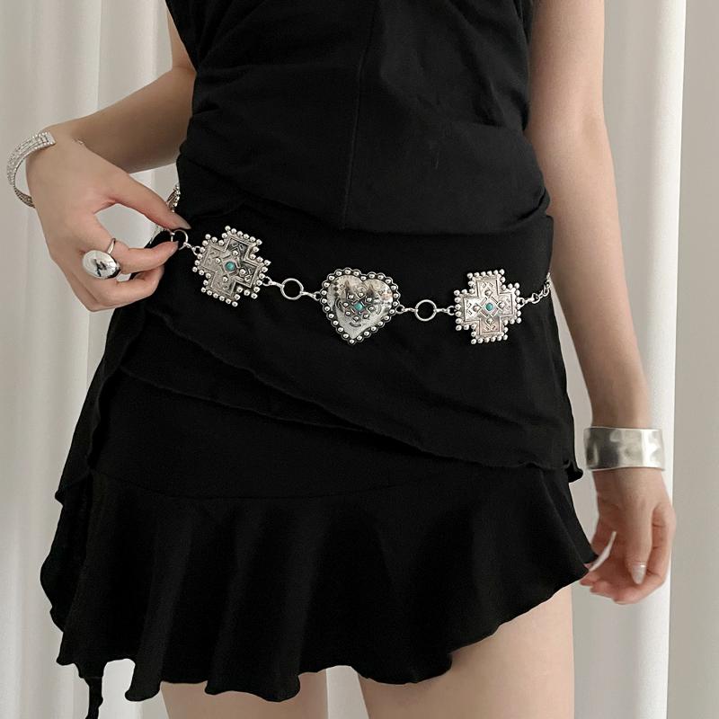 Bohemian Style Turquoise Decorated Women'S Waist Chain Body Chain Jewelry  Accessory