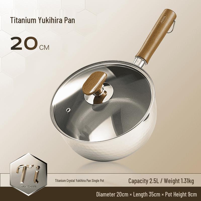 Kims Cook Titanium Non-Stick Stainless Steel Yukihira Pot