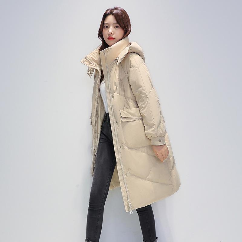 Off-season Mid-length Down-padded Jacket for Women, Korean Style Loose Cotton-padded Jacket, New Winter Coat, Thickened Warm-padded Jacket