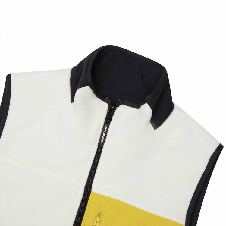 New Balance Vests Men's White Stand Collar Moderate Other NJA35011-IV