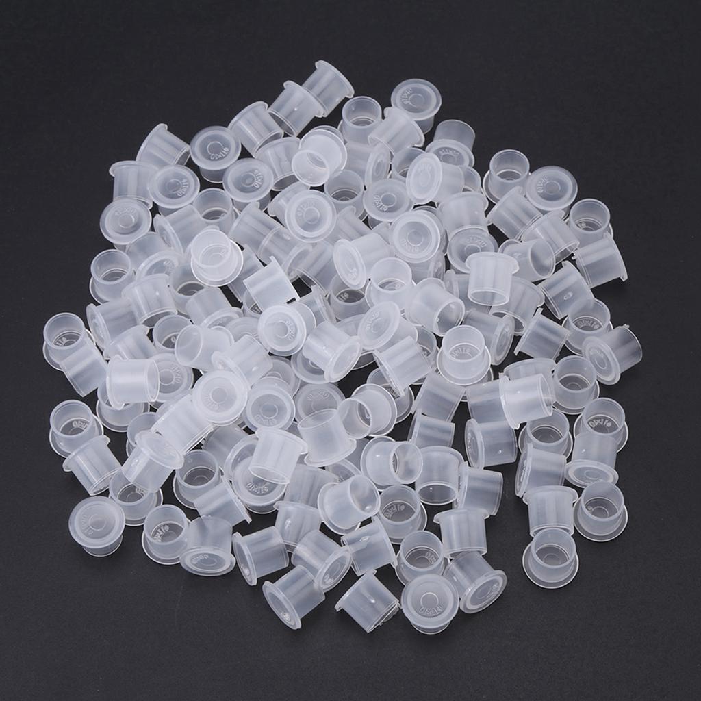 1000 stücke Tattoo Microblading Pigment Tinte Container Tasse Tattoo Tinte Halter Augenbraue Tattoo Kit 11mm