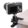 Metal Camera Clip Clamp Flash Holder Mount with 360 Swivel Photography Ball-Head 1/4" Threaded Screw for Camera Tripod SLR DSLR
