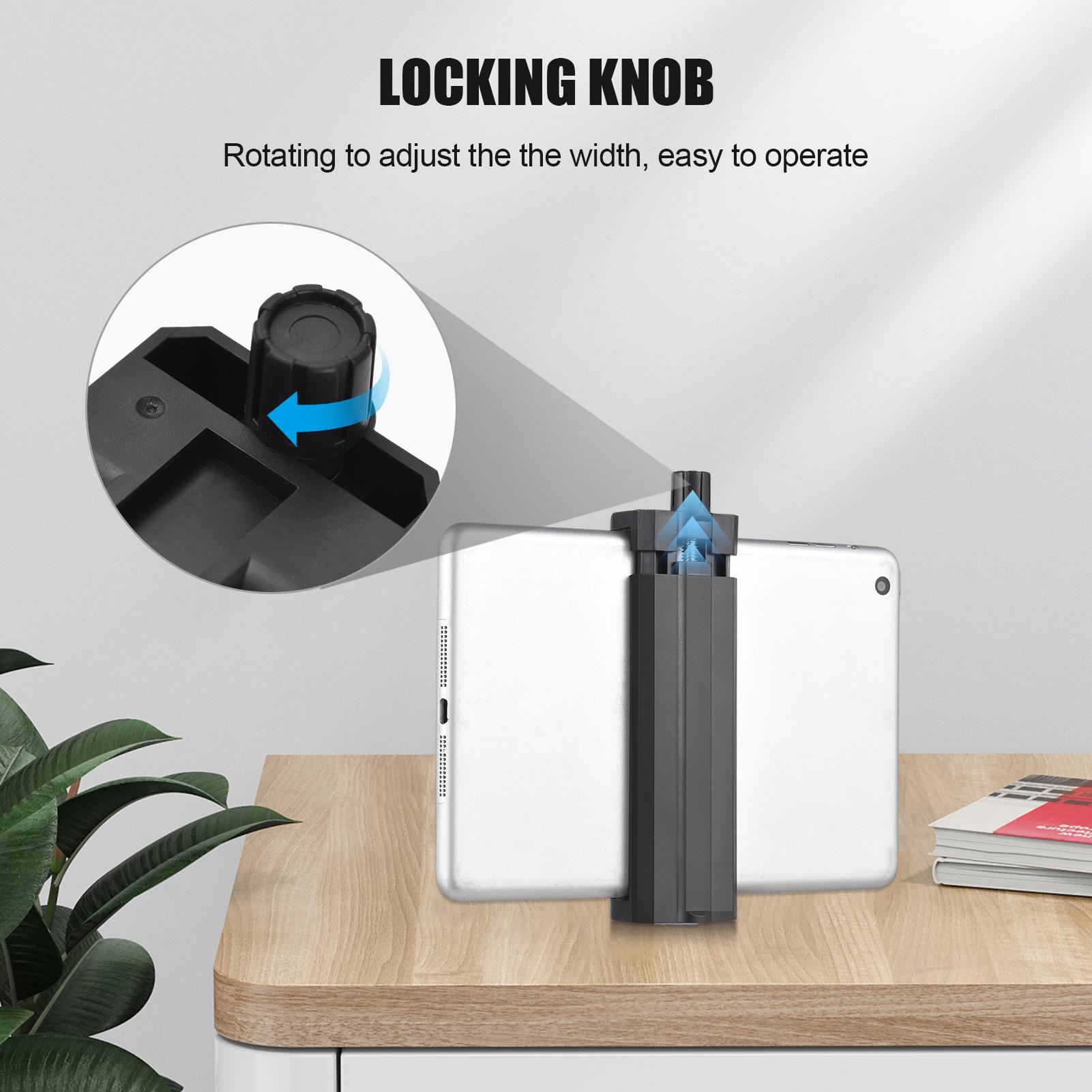

Smartphone Tablet Tripod Mount Phone Holder Clamp 13cm-24.5cmCelsius5.11in-9.64in Adjuatable Width with Cold Shoe Mount 1Celsius4in Threaded Holes Com