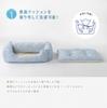 Washable Cooling Square Pet Bed for Dogs and Cats Seat Blue Polka [Reversible Cushion] (Small, Dots)