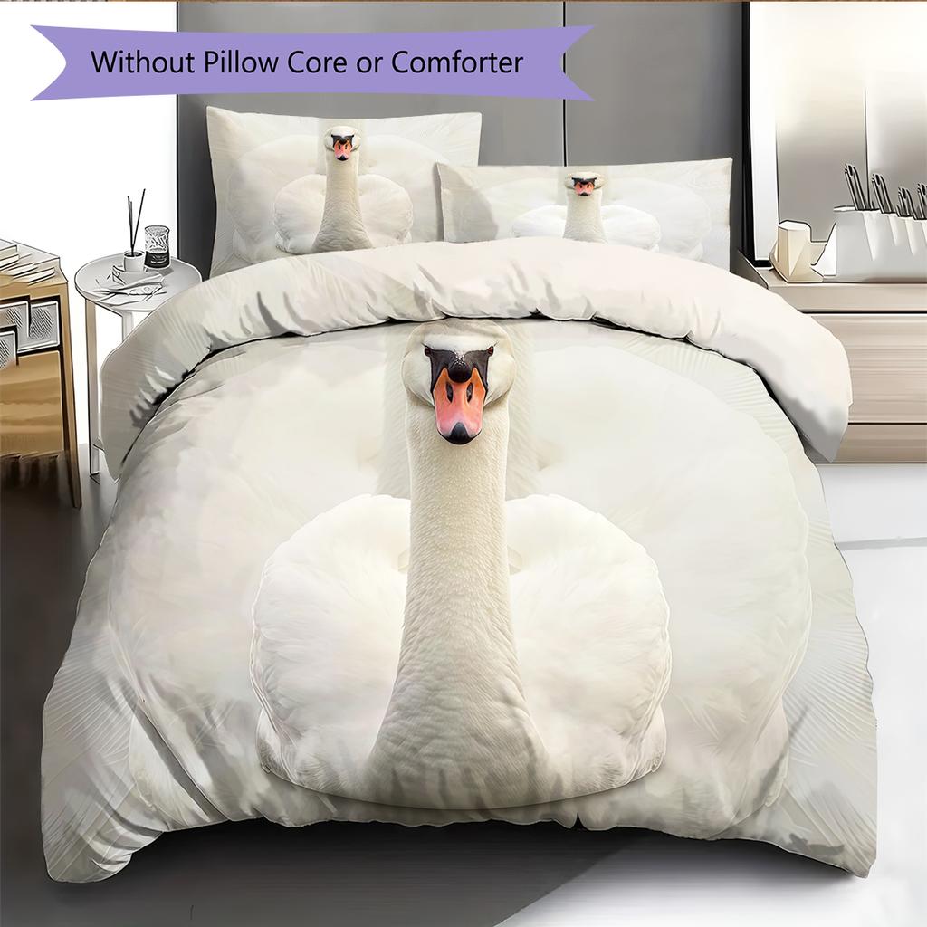 Cartoon-Muster Bettwäsche Steppbett-Set Bettbezug Kissenbezug Heimdekoration Geburtstagsgeschenk (1 Bettbezug + 2 Kissenbezüge, ohne Füllung)