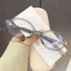 Retro Oval Small Frame Reading Glasses Personalized Women's Presbyopia Glasses Blue Light Blocking Eye Protection Eyewear