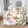 Cartoon Rilakkuma Anime Girls Throws Blanket for Baby Hiking Picnic Bed Super Soft Cute kawaii Flannel Blanket birthday gift