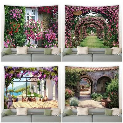 Park Flower Decorative Tapestry Home Wall Living Room Office Decorative Tapestry