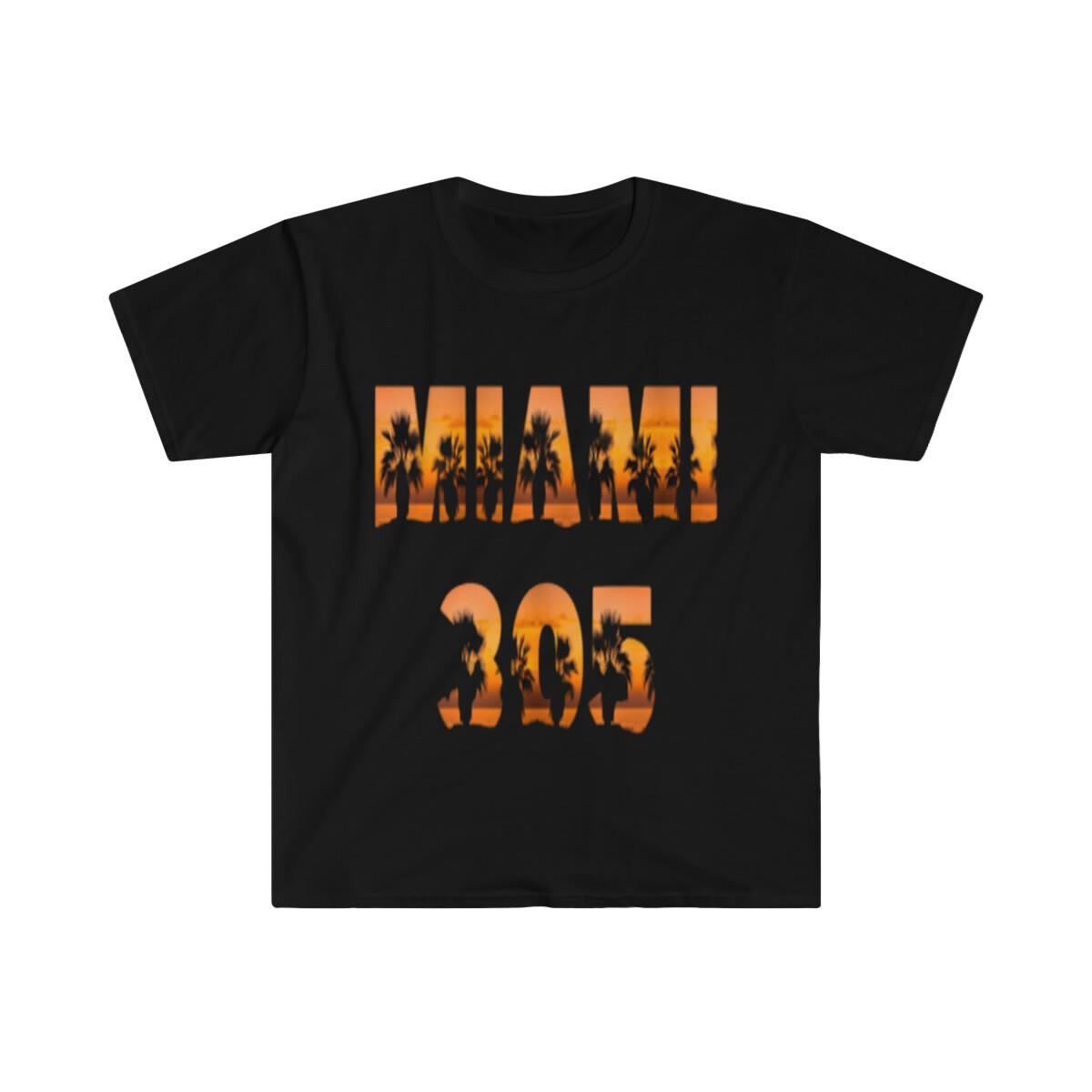 Unisex Soft Cotton T-Shirt Mens Womens Tees Top. Florida Miami 305 XL