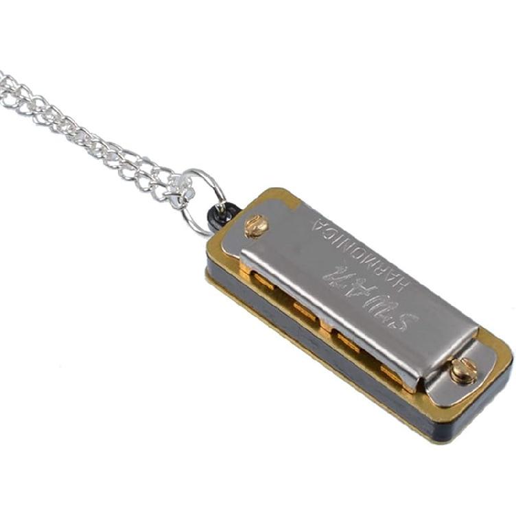Dresden New Cute Swan Mini Harmonica 4 Hole 8 Tone Necklace Silver 4 Hole 8 Tone серебряный