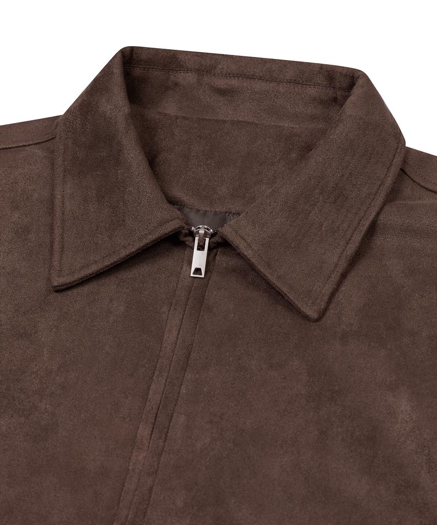 Standarderror 87-Stan009 [Renewal] Standard Blouson Suede Jacket Dark Brown