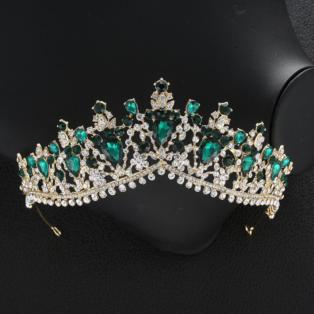 Nouvelle Couronne de Mariage Coréenne Colorée en Strass Coiffe de Mariée Populaire Peigne à Cheveux Accessoires de Mariage