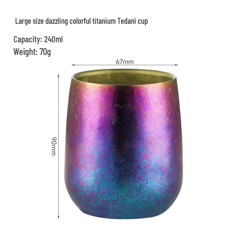Pure Titanium Double-Layer Coffee Cup: Stylish, Portable, and High-Quality for Home or Outdoor Use.