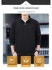 Unisex-Kapuzenpullover mit halbhohem Kragen und Reißverschluss, samtgefüttert, lange Ärmel, lässige, lockere Passform, Basisschicht für Paare im Frühling/Herbst