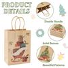 Christmas Santa Claus Snowflake Kraft Paper Handbag Marry Christmas Party Decor For Home