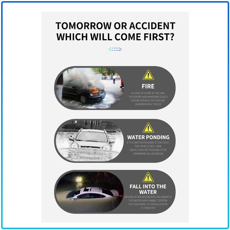 For Volvo XC90 XC60 XC70 XC40 V90 V60 V40 C70 C30 S80 Car Logo Car Safety Hammer Emergency Window Breaker Seat Belt Cutting Machine