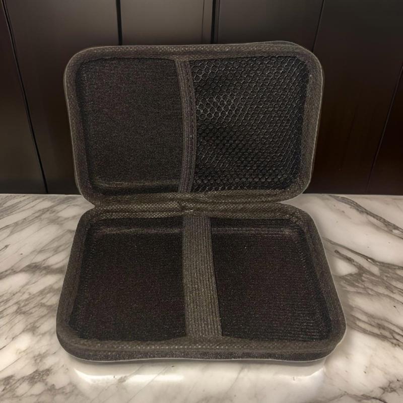 EVA Bag with Mesh Pocket Handheld Game Console Black Carrying Case Scratchproof Case Shockproof Storage Box for RG34XX