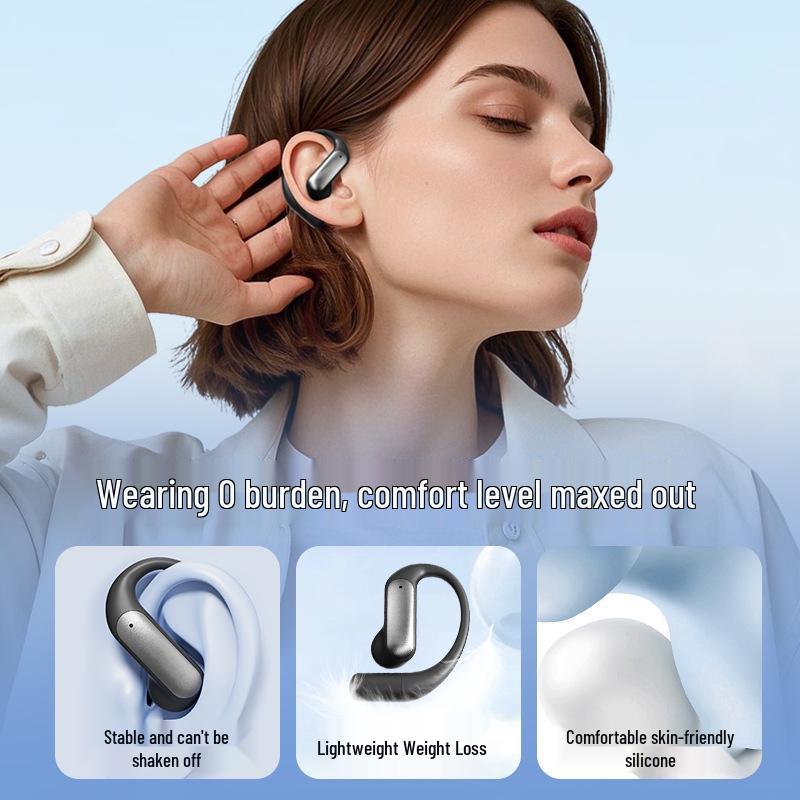Smart AI Translation M118 Wireless Open-Ear Clip-On Earphones with Ultra-Long Battery Life Bluetooth