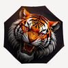 1pc Tiger Face Automatic Umbrella - Automatic Opening And Closing, Sturdy Iron Frame, Portable Folding Design yy251018215