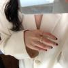Ladies Fashion Finger Ring Chain Shape Accessory Everyday Wear Adjustable Gift