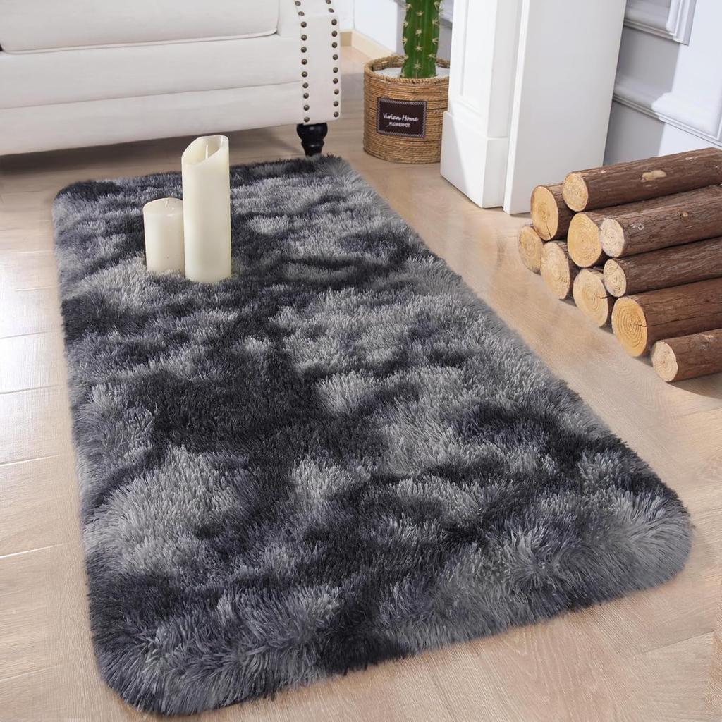 Modern Plush Long Carpet, Soft Bedroom Bedside Rug, Easy to Care for, Living Room Sofa Cushion, Home Decoration