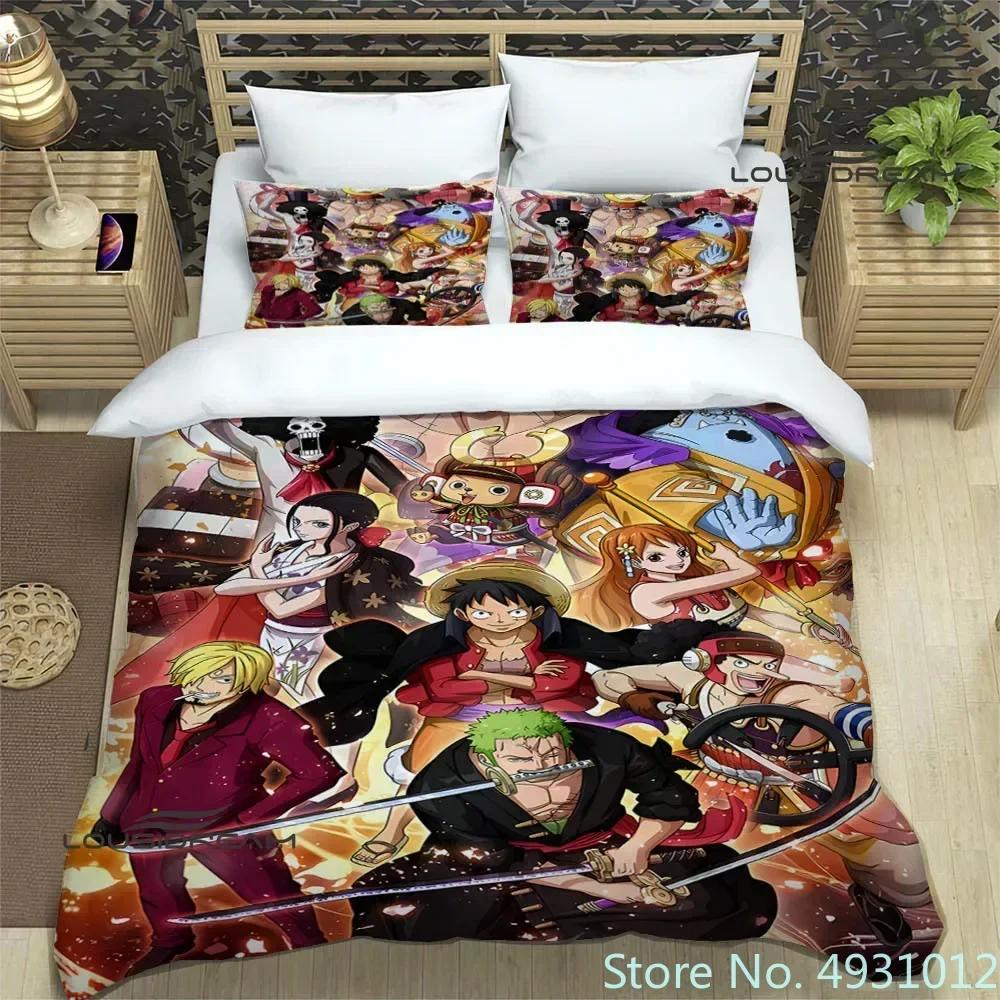 Cartoon One-Piece Bedding Sets Exquisite Supplies Pillowcase Anime Bedclothes 3D Printed Kids Adult Quilt Duvet Cover Gift
