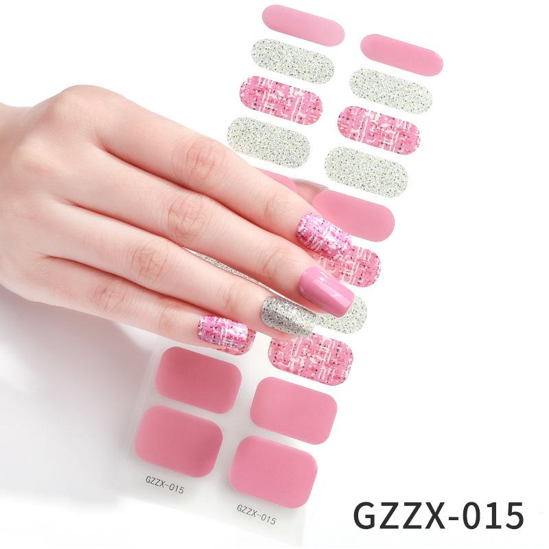 

Полуотвержденные гелевые наклейки для маникюра, прозрачные, однотонные, для беременных, наклейки для ногтей GZZX-015