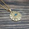 1pc Ancient Egyptian Horus Eye Titanium/Stainless Steel Pendant The Eye Of Horus Eagle Head God Eye Necklace, Father's Day Gift