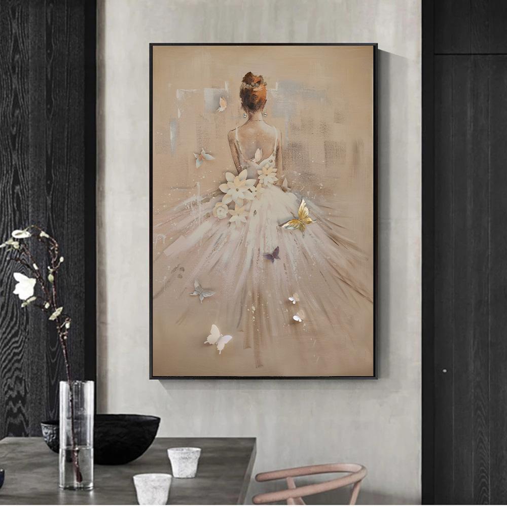 Fashion Ballet Dancer Canvas Painting Ballerina Printings Girls Posters Picture Figure Painting Wall Art Modern Home Decoration