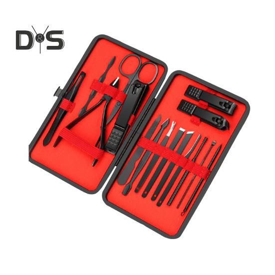 Yetişkinler için Noel Manikür Seti Tırnak Makası Seti Suni Deri Kılıflı Profesyonel Paslanmaz Çelik Aletler Kadınlar için Noel Çorabı Hediyeleri