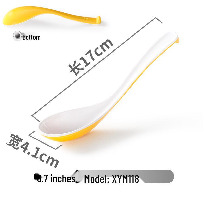 Xiangyuanmei Colorful Melamine Soup Spoon - Restaurant & Hotel Stirring Spoon, Imitation Porcelain, Plastic, for Hot Pot