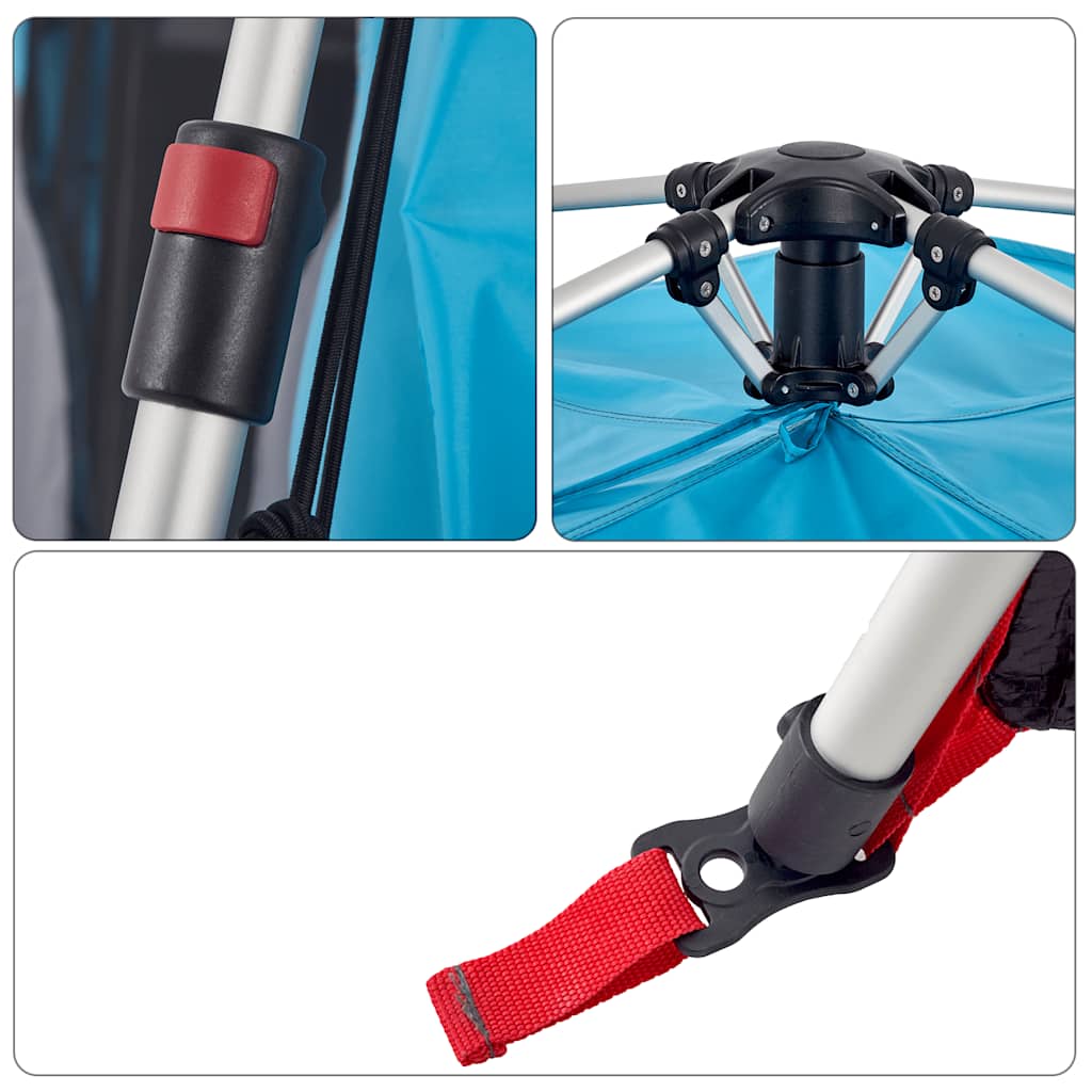 Dome Family Tent for 10 People Blue Quick Release