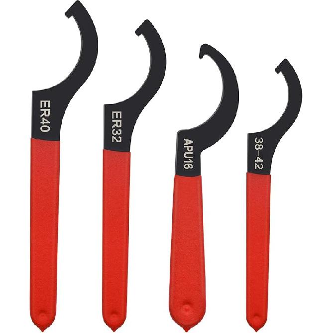 6pcs Coilover Spanner Wrench Set, C-Shape Shock Spanner Hook Wrench Tools, for Suspension System and Shock Adjustment 4pcs