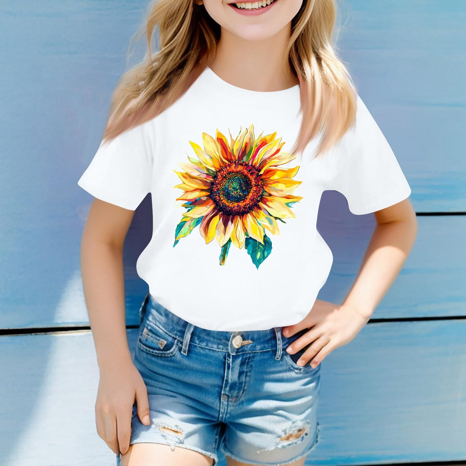 

Футболки для малышей, девочек и мальчиков, детские футболки с короткими рукавами и принтом для мальчиков и девочек 160 белый