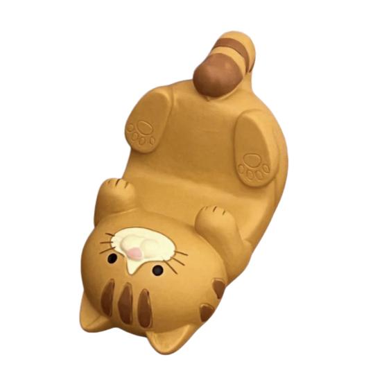 Harz Katzenfigur Handyhalter Niedlicher Katzenförmiger Brillenhalter Tiergeschenke für Katzenliebhaber Heim-Büro-Schreibtischdeko