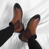 Fashion Fashion Chelsea Men’s Ankle Boots Thick Soled Leather British Style Street Style Platform Chelsea Boots Slip On Motocross Boots