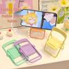 Support de téléphone de bureau pliable portable créatif Macaron - Design de chaise mignon et compact