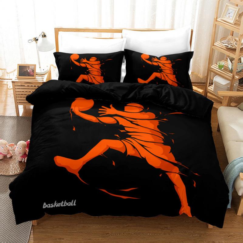 Basketball Comics Three-Piece Bedding Home Textile Quilt Cover Four-Piece Children'S Bedding