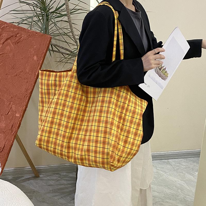 2024 Retro Canvas Tragetasche - Großes Fassungsvermögen, Doppelseitig, Einzelne Schulter, Modische Leichte Pendeltasche