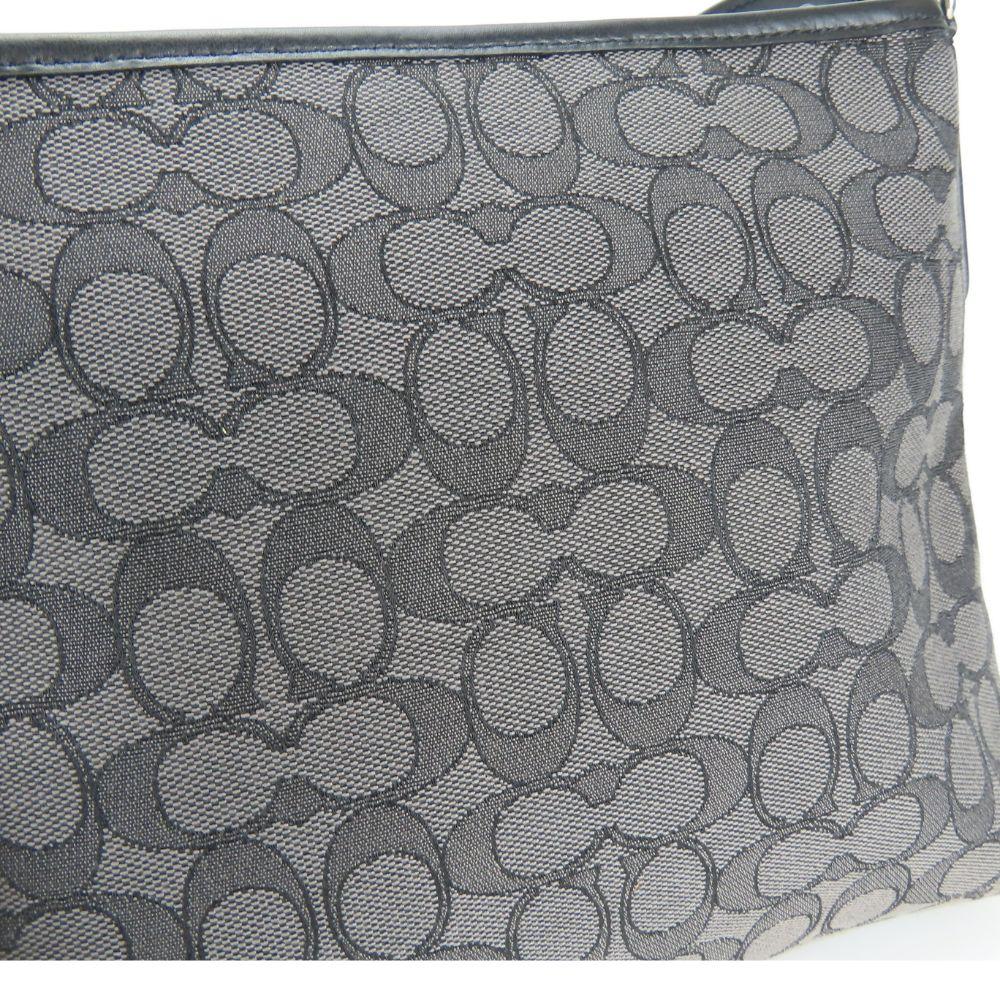 Used COACH Shoulder Bag F29960 Signature canvas/leather gray black casual