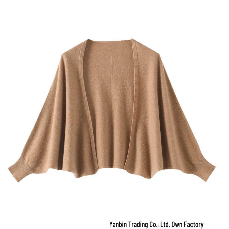 Chal de punto de cachemira para mujer - Color liso Otoño/Invierno Capa Prendas de abrigo