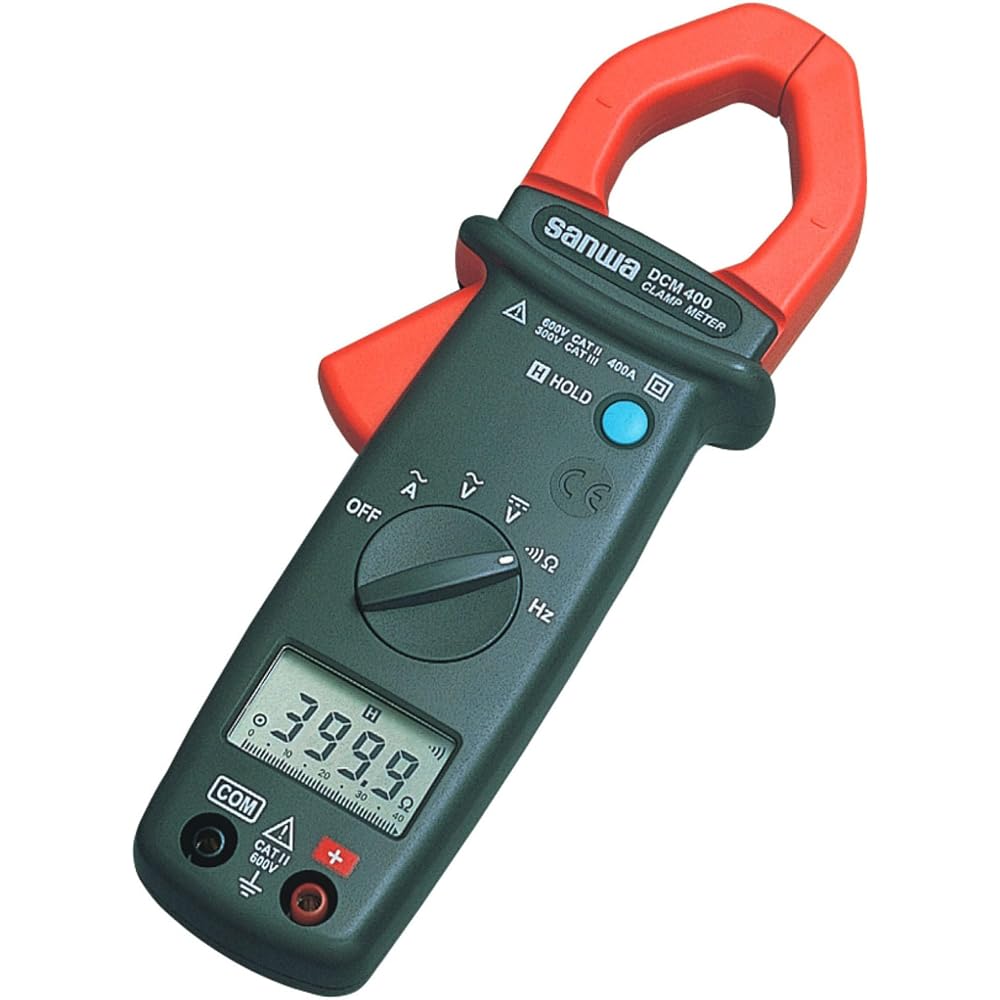 Sanwa DCM-400 Clamp Meter 25mm Clamp Diameter 10x34mm Conductor Size