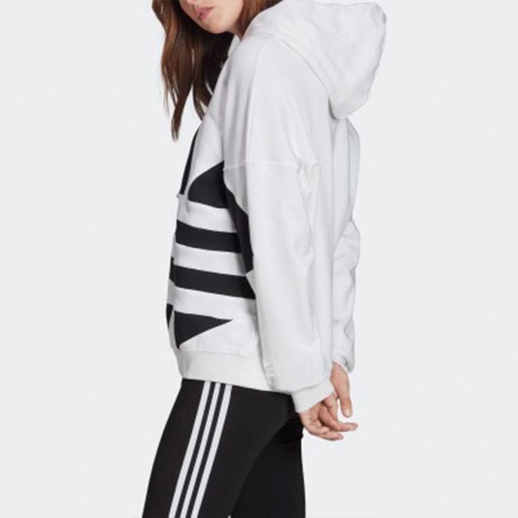 Big Trifoil Pullover Hoodie White / Black (Unisex) Sweatshirts FS1306