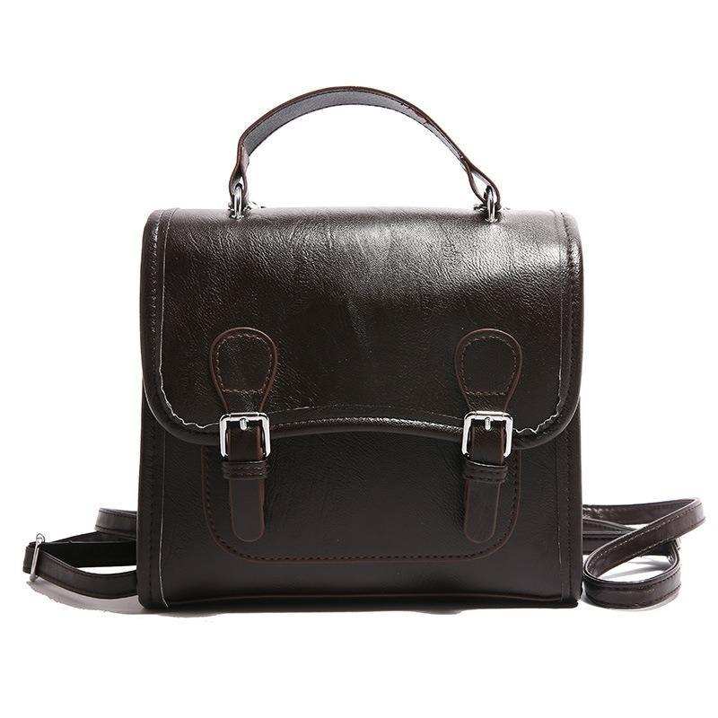 Student class backpack women's fashion college style briefcase niche simple oblique span women's bag