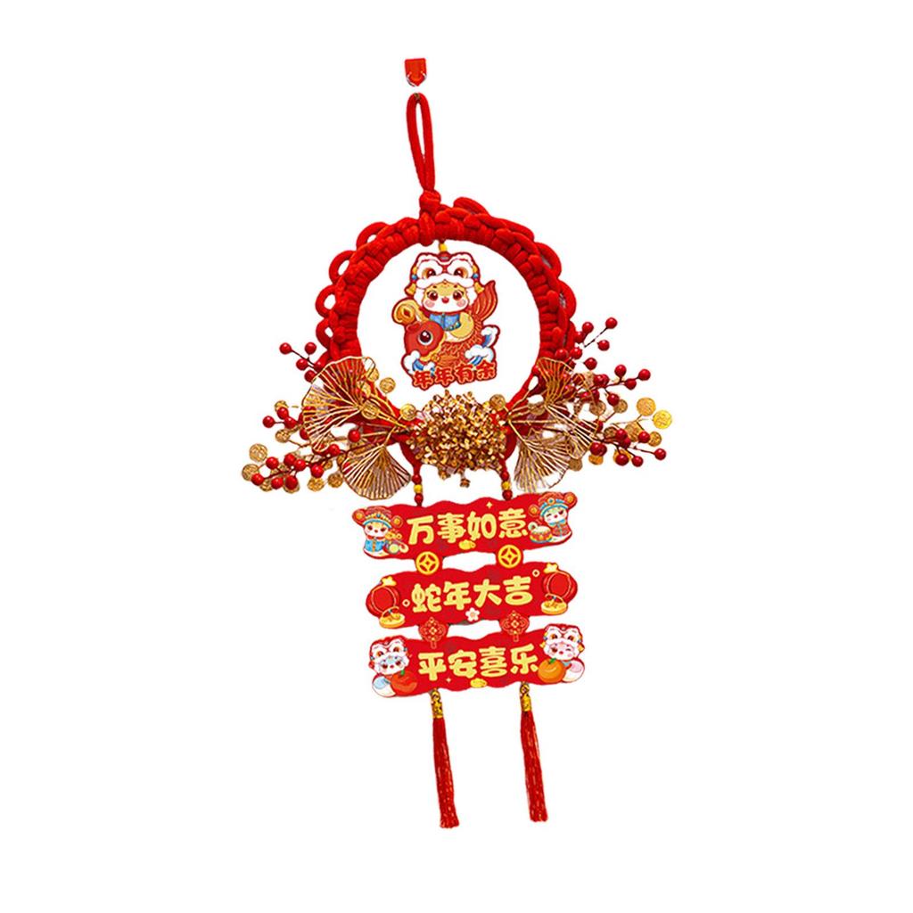 Chinese New Year Hanging Ornament Party Supplies Gift with Tassel Spring Festival Pendant for Holiday Office Bedroom Porch Wall