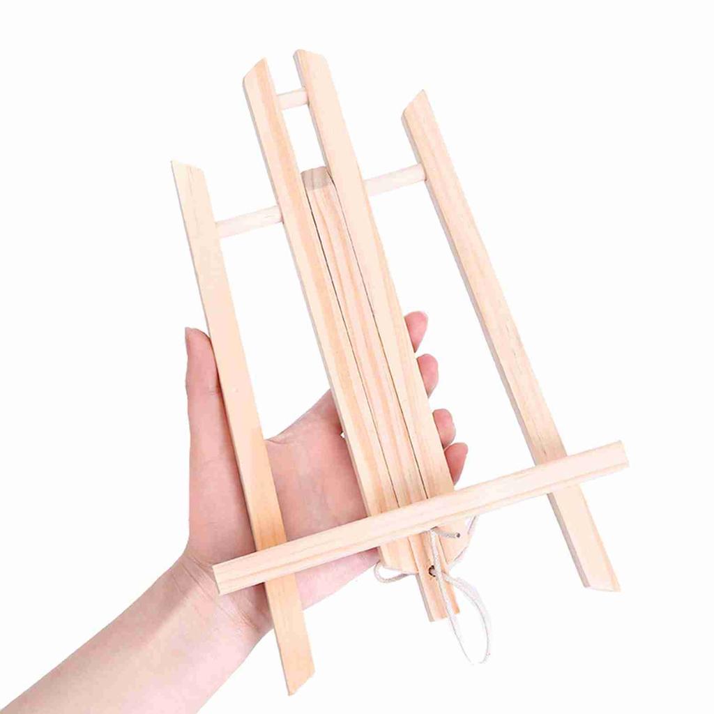 Mini Portable Wooden Art Easel Stand Adjustable Angle Tabletop Painting Easel Display Stand Art Supplies for Children Students Artist Adults
