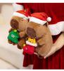 Christmas Capybara Plush Toy: Cute Small Doll & Hug Pillow